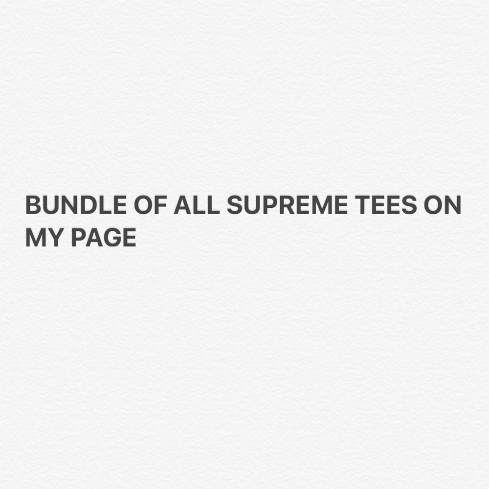 Supreme SS19 Spring Tees